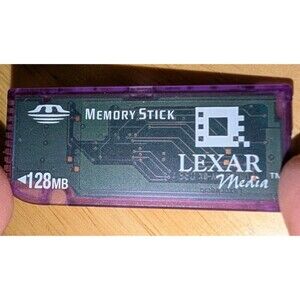 Lexar Media Memory Stick Storage Card Medium 128 MB